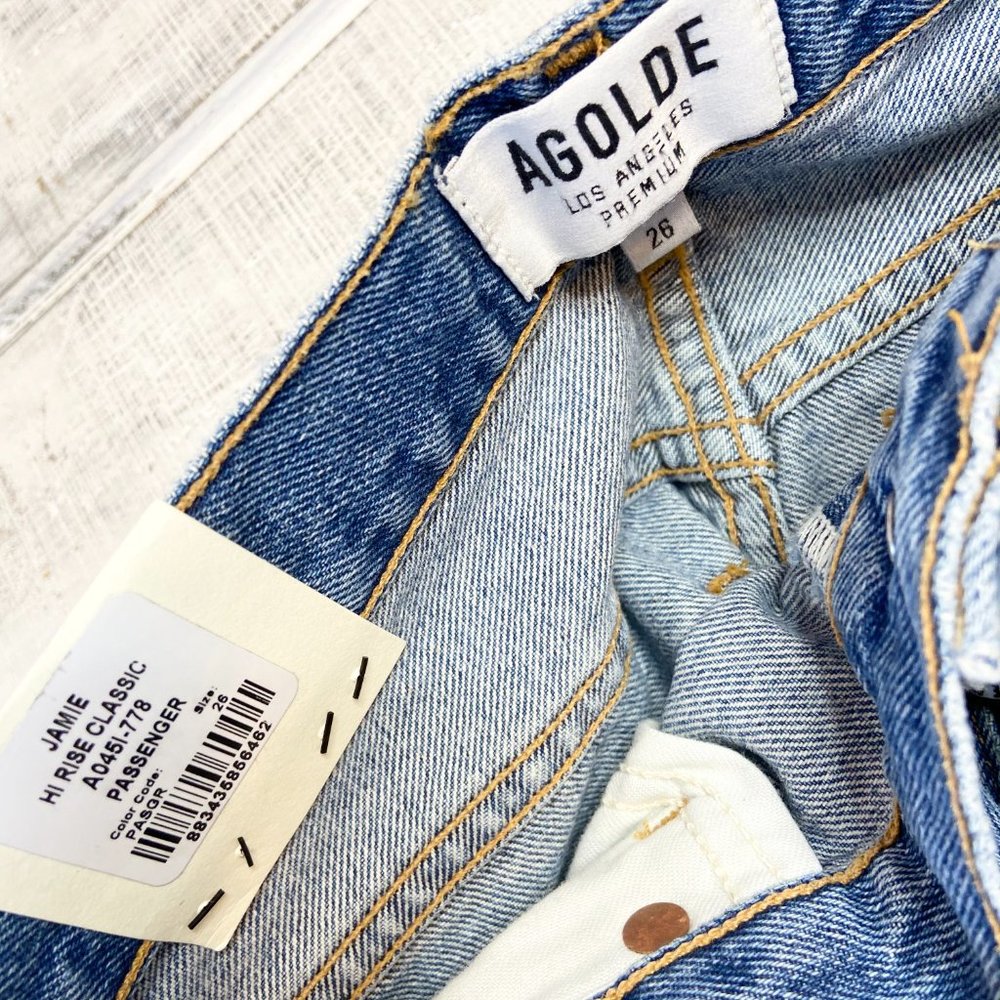 Agolde Jamie High Rise Classic Jean In Passenger - Picture 11 of 13